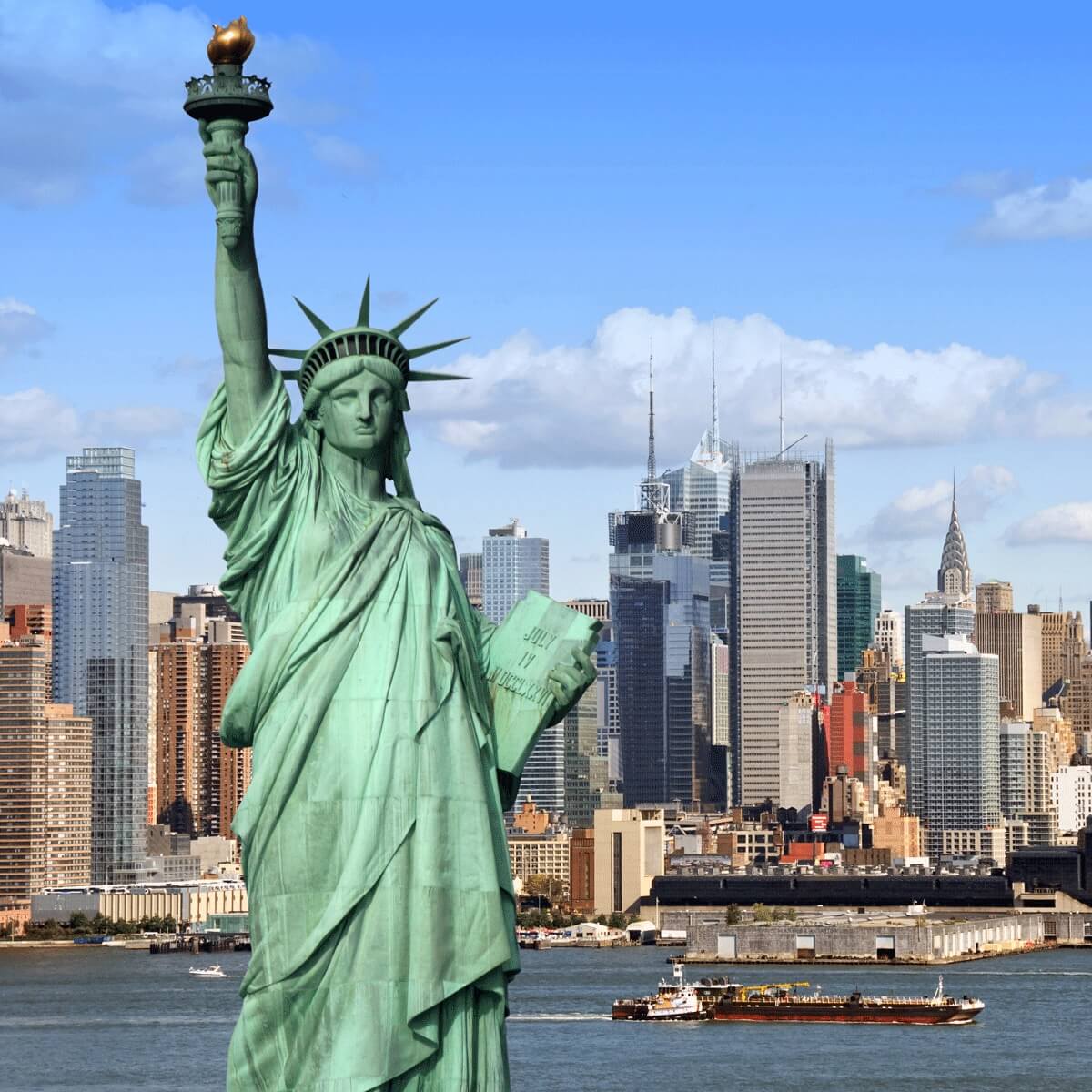 The statue of liberty in New York