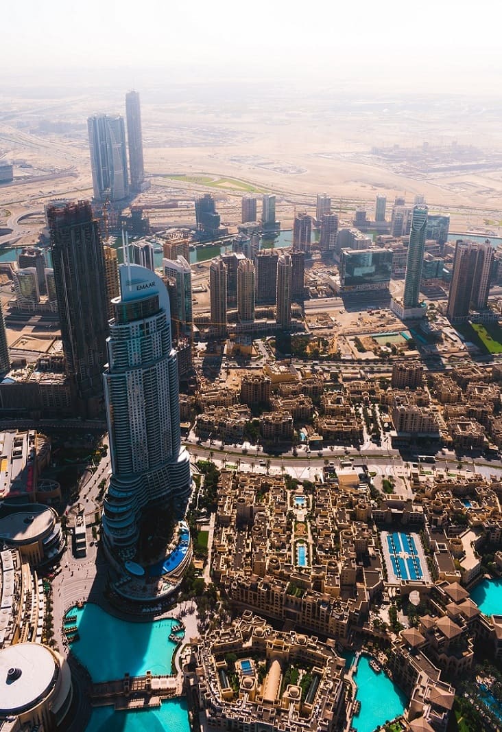 The burj khalifa in dubai UAE