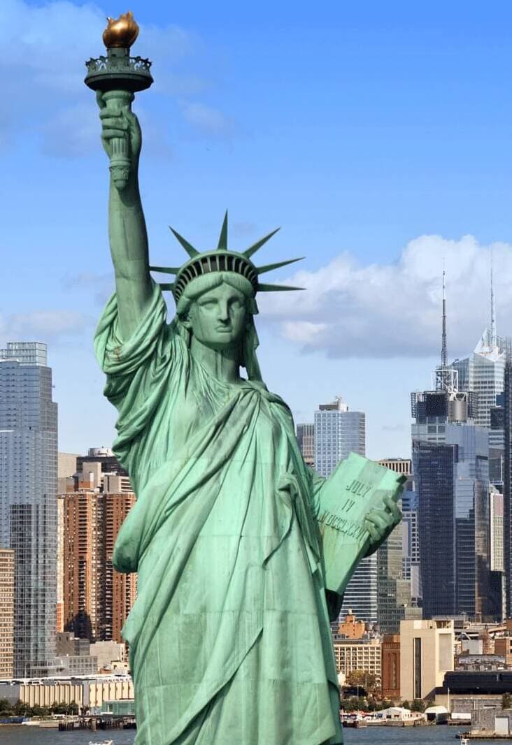 The statue of liberty in New York